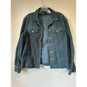 Women's Nomadic Traders Blue Corduroy Jacket Size Small Stretch